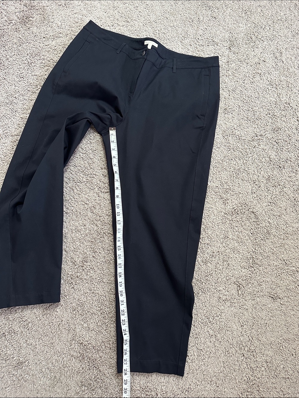 NWT Eileen Fisher ORGANIC COTTON BLACK SLIM ANKLE PANT - Picture 6 of 11